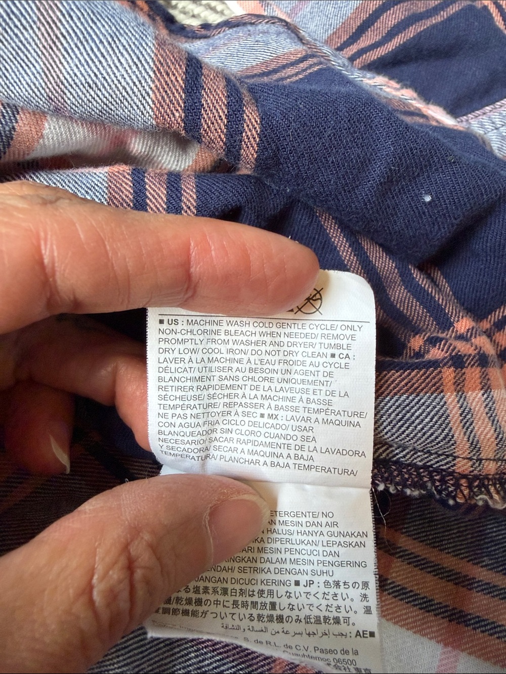 Old Navy Navy, Red & White Plaid Button-Down Shirt - Picture 8 of 12
